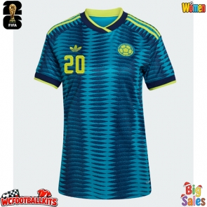 Colombia Juan Fernando Quintero #20 Replica Away Stadium Shirt for Women World Cup 2026 Short Sleeve